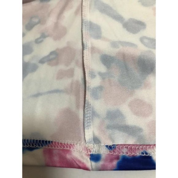 Boho Tie Dye Spaghetti Strap Maxi Dress Blue Pink White - Picture 6 of 8